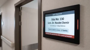 Kapı Onu Bilgilendirme Ekranı, Endustriyel Monitor, Hasta Bilgilendirme Ekranı
